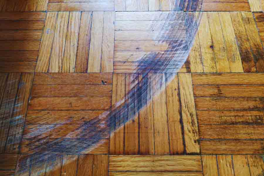 Scratches-in-parquet-floor